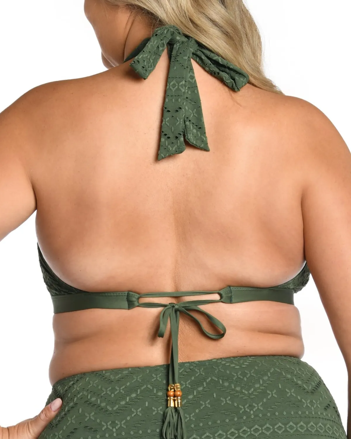 2024 La Blanca Plus Size Saltwater Sands Halter Bra Top - Lb4bc72w