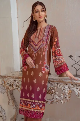 2PC Unstitched Marina Embroidered Printed