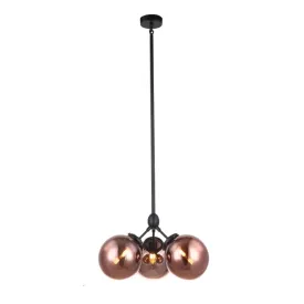 8889CO-3H  Pendant Light in Black