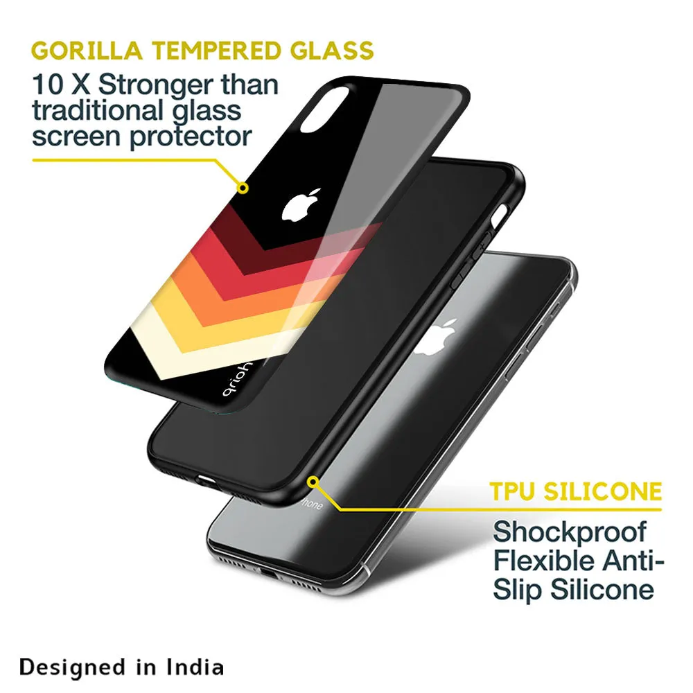 Abstract Arrow Pattern Glass Case For iPhone 8
