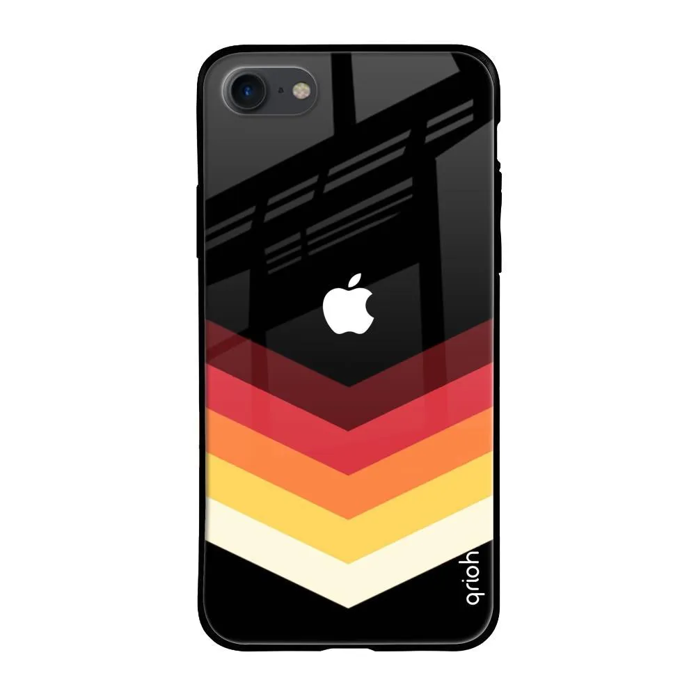 Abstract Arrow Pattern Glass Case For iPhone 8