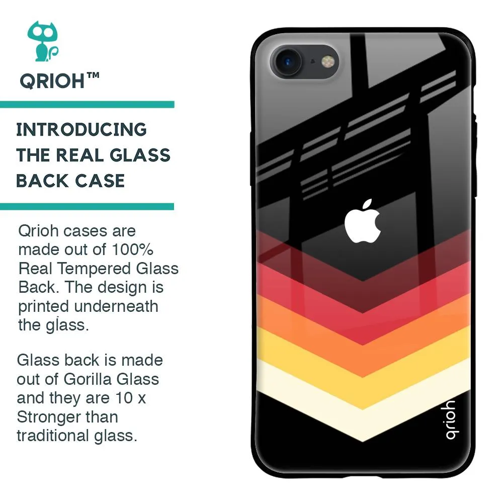 Abstract Arrow Pattern Glass Case For iPhone 8