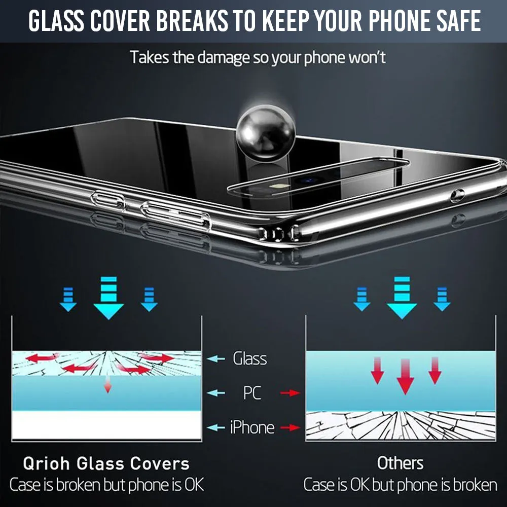 Abstract Arrow Pattern Glass Case For iPhone XS