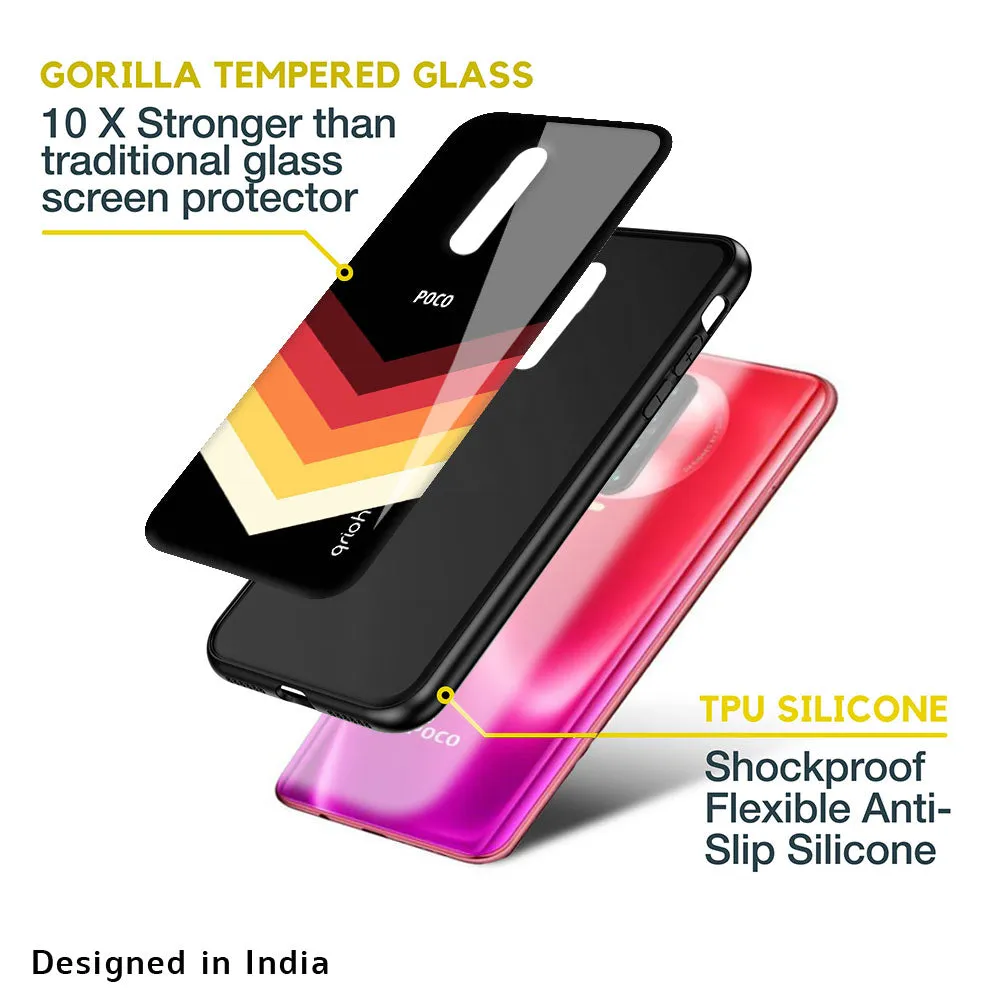 Abstract Arrow Pattern Glass Case For Poco M3