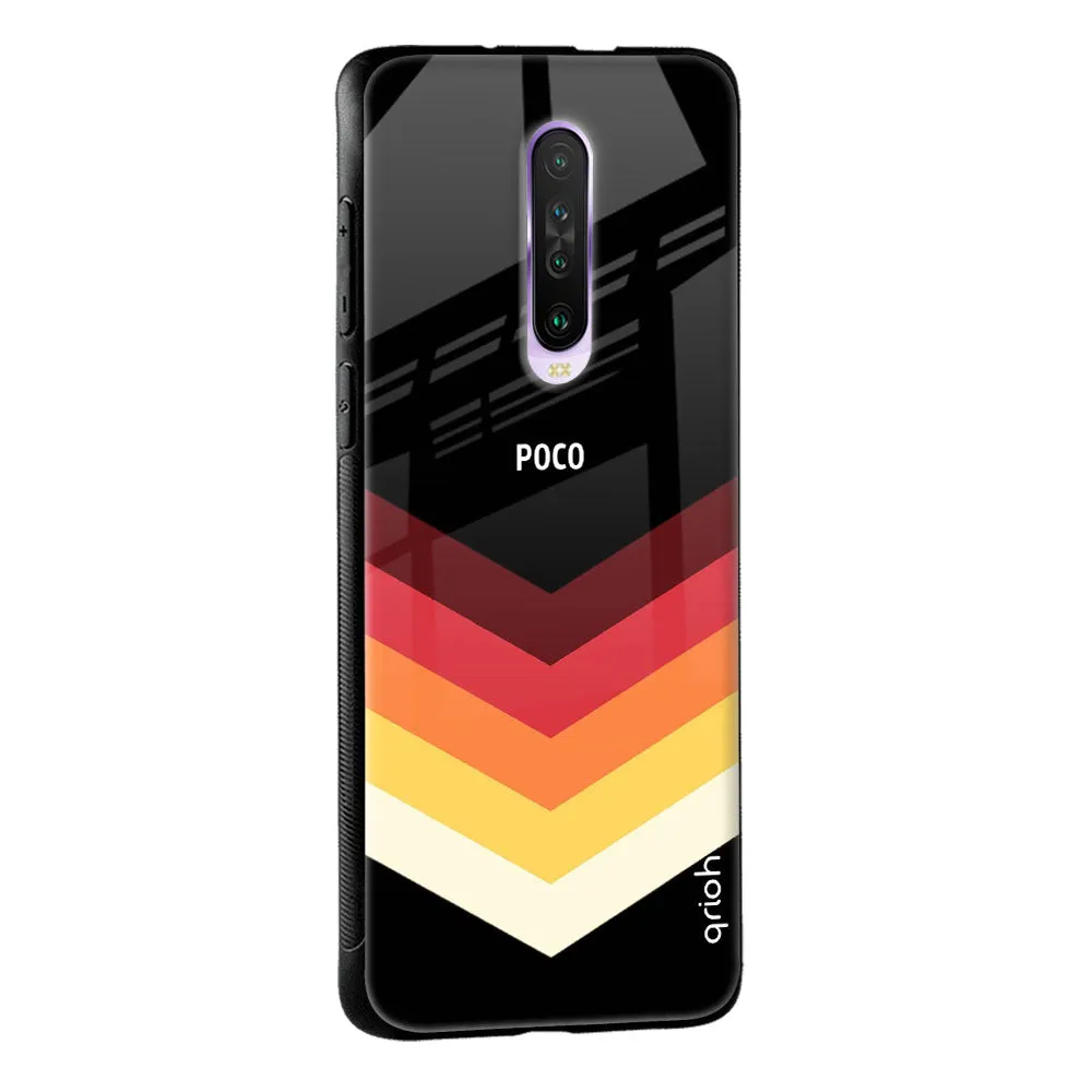 Abstract Arrow Pattern Glass Case For Poco M3
