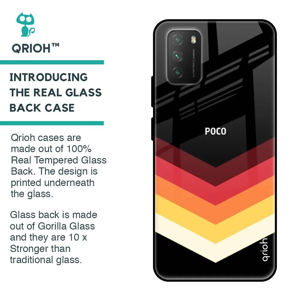 Abstract Arrow Pattern Glass Case For Poco M3