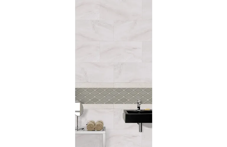 Adella Ceramic Tile Collection Gris Satin- 12"X24"