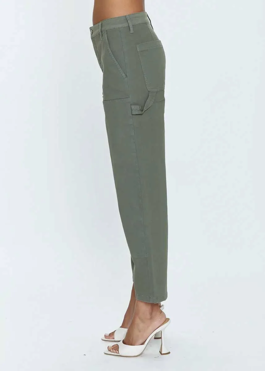 Ashton Straight Leg Utility Pant - Wild Fern