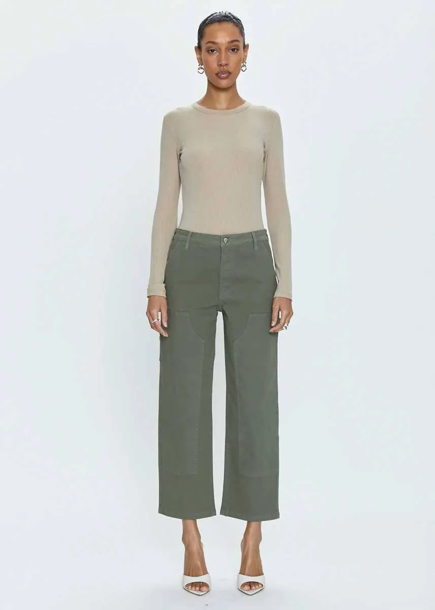 Ashton Straight Leg Utility Pant - Wild Fern