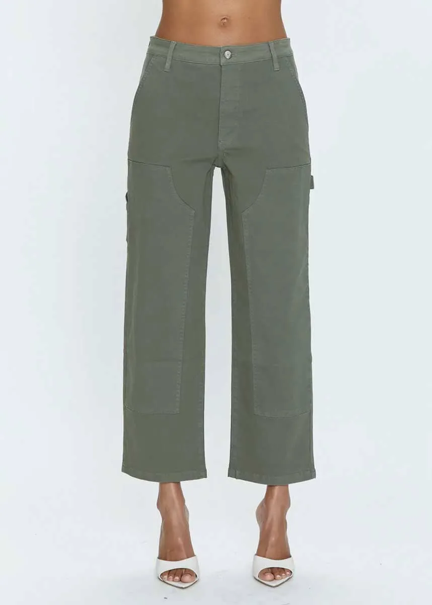 Ashton Straight Leg Utility Pant - Wild Fern