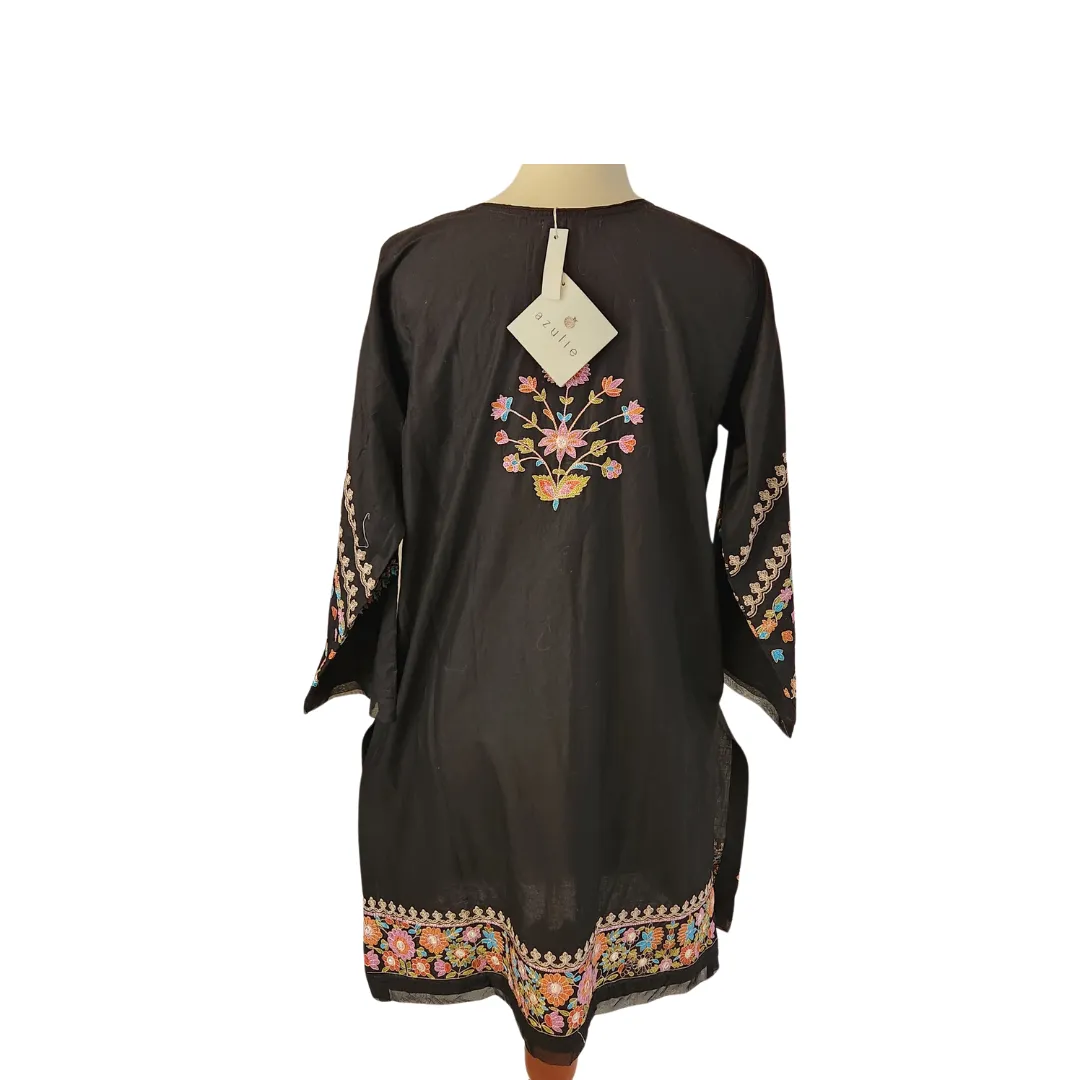Azulie Black Embroidered Kurta | Brand New |