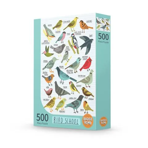 Badge Bomb - Bird School 500 Piece Puzzle