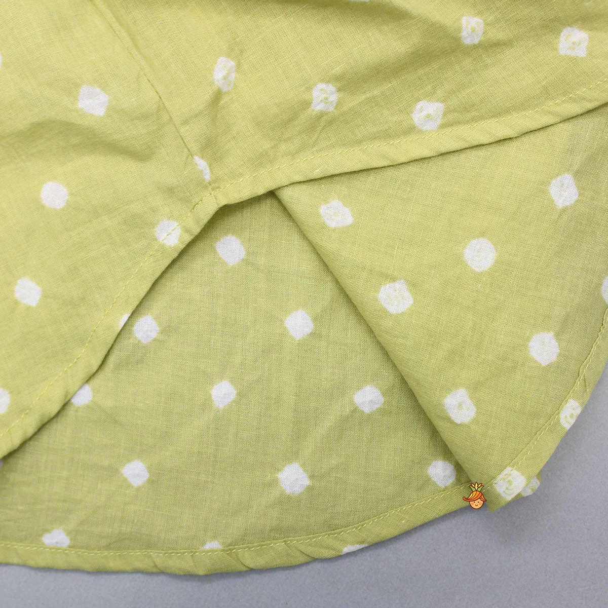 Bandhani Printed Green Top And Shorts