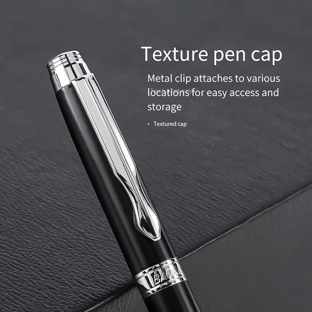 Baoke  0.7mm Black Ink Metal Shenbao Signature Fountain Pen