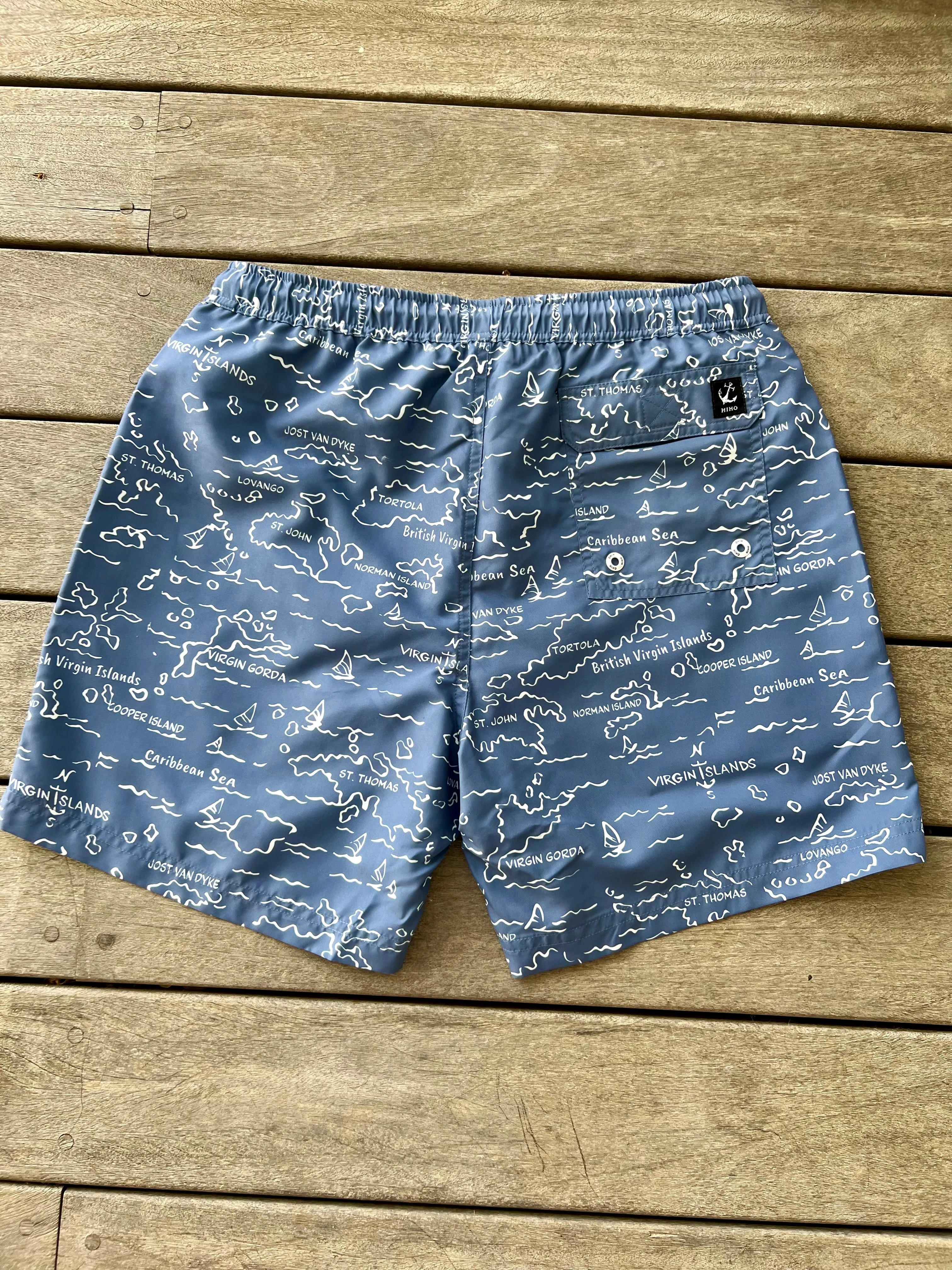 Barbuda Trunk - VI Map Vintage Indigo