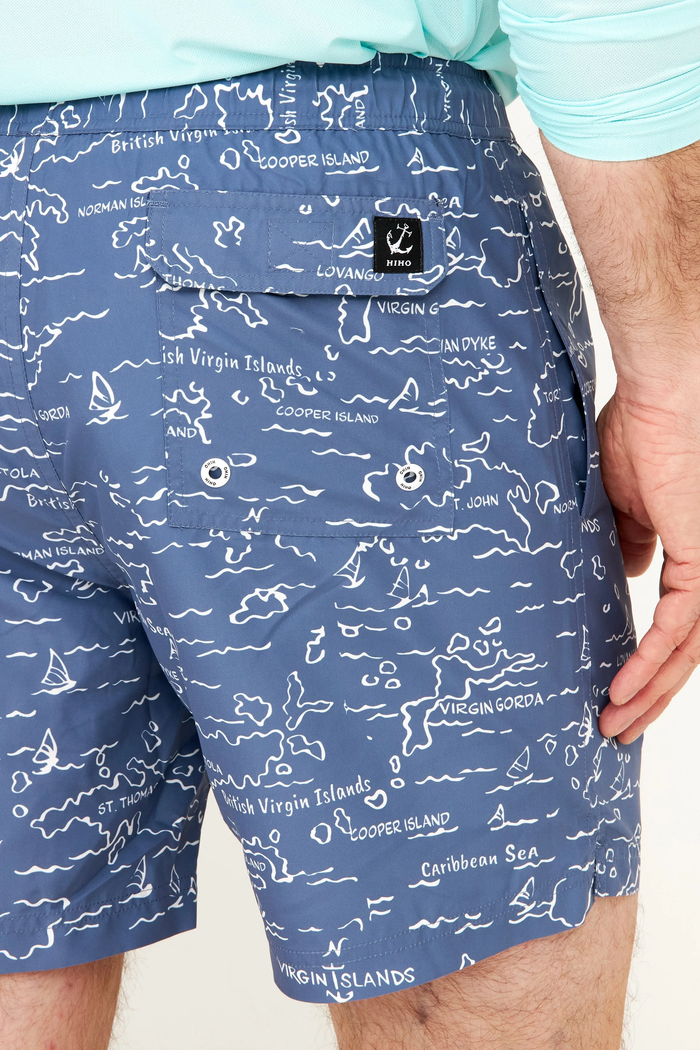 Barbuda Trunk - VI Map Vintage Indigo