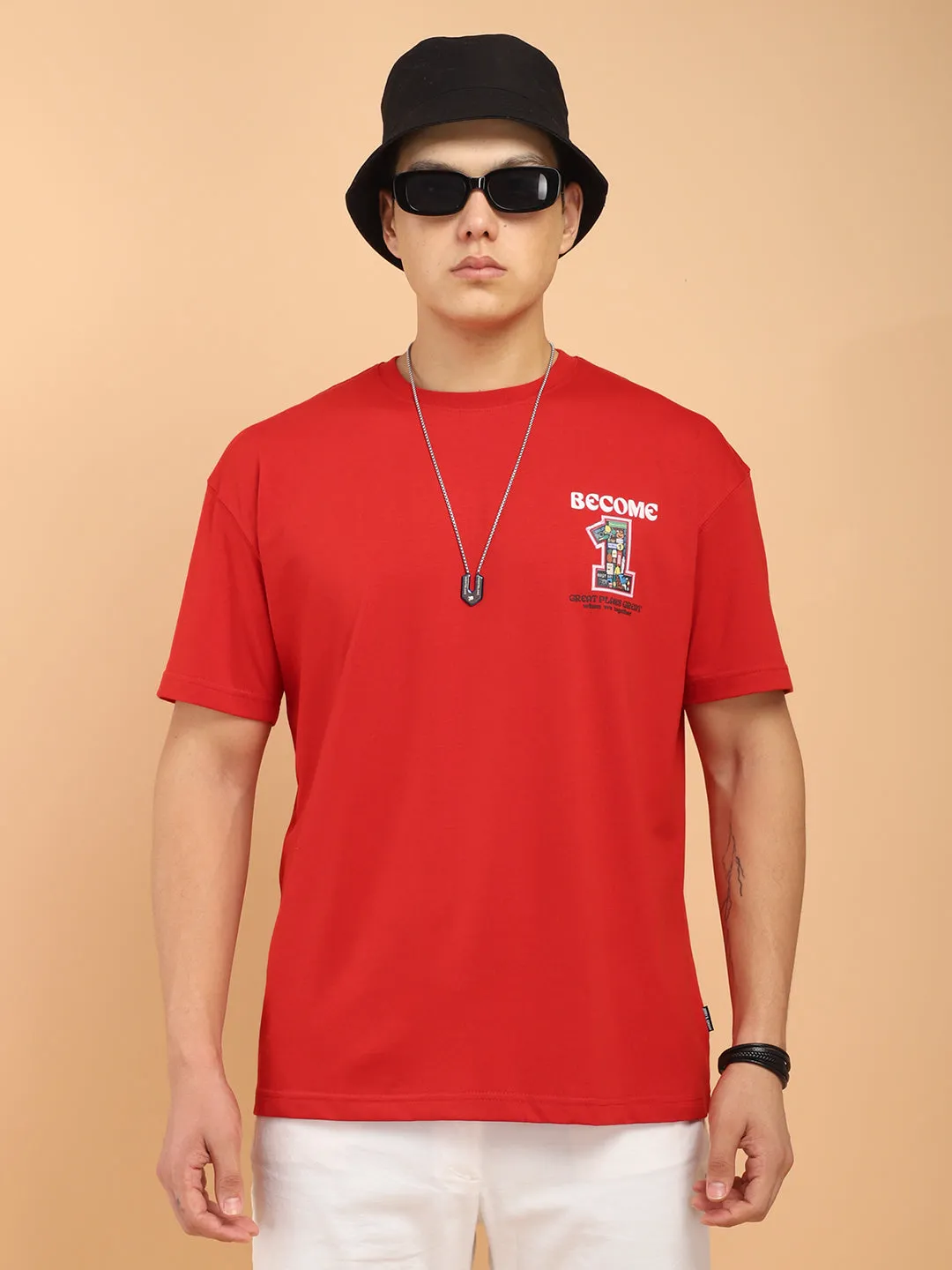 Become One Oversized Red T-Shirt