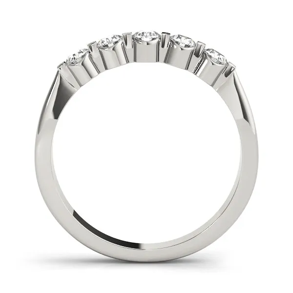 Bezel and Bar Set Diamond Wedding Band