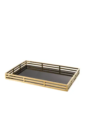 Black and Gold Serving Tray | Eichholtz Giacomo