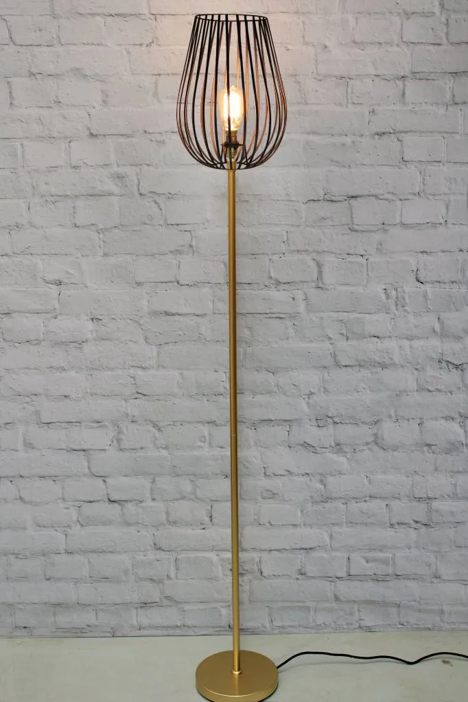 Black Cage Floor Lamp