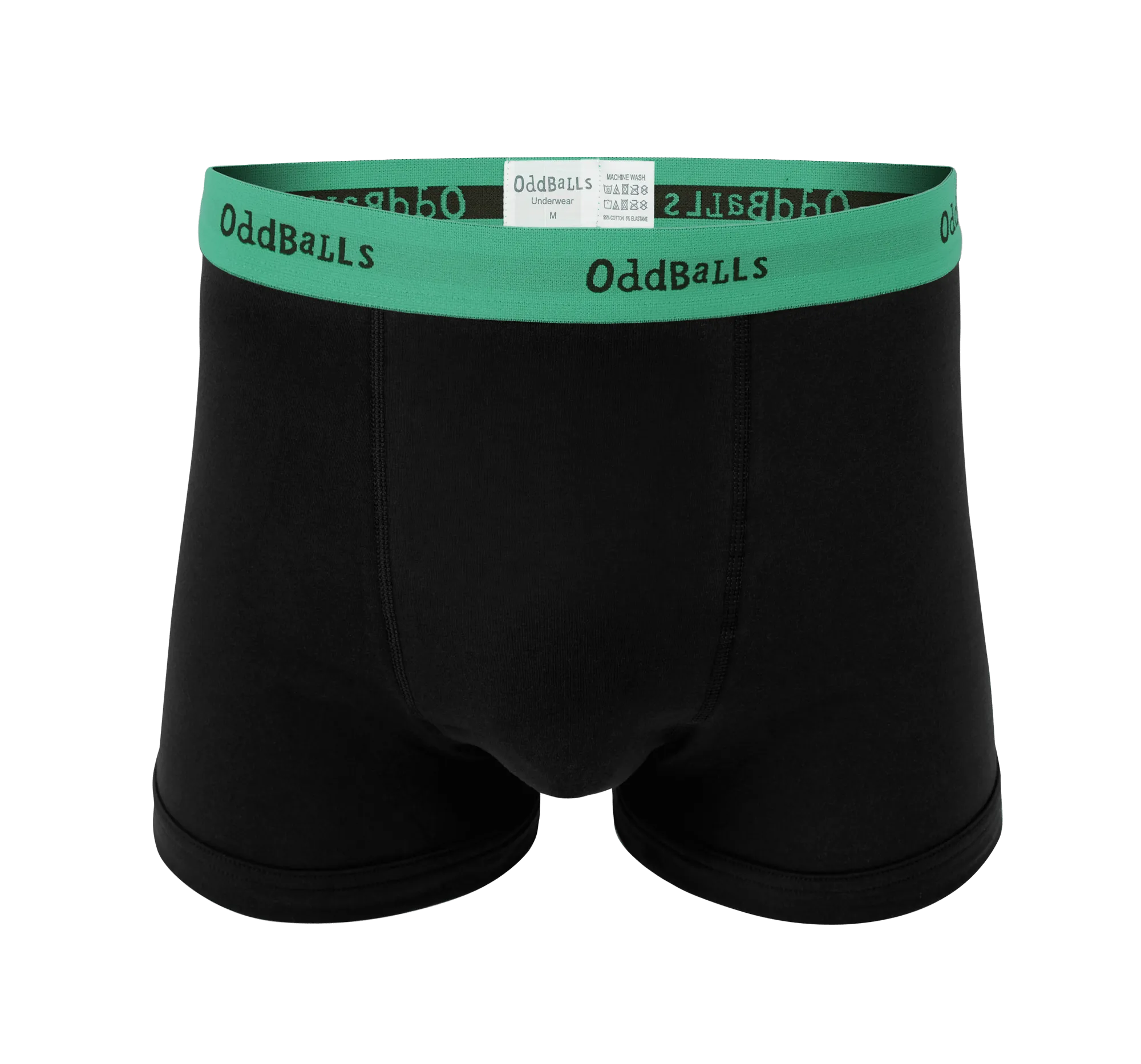Black/Green - Mens Boxer Shorts