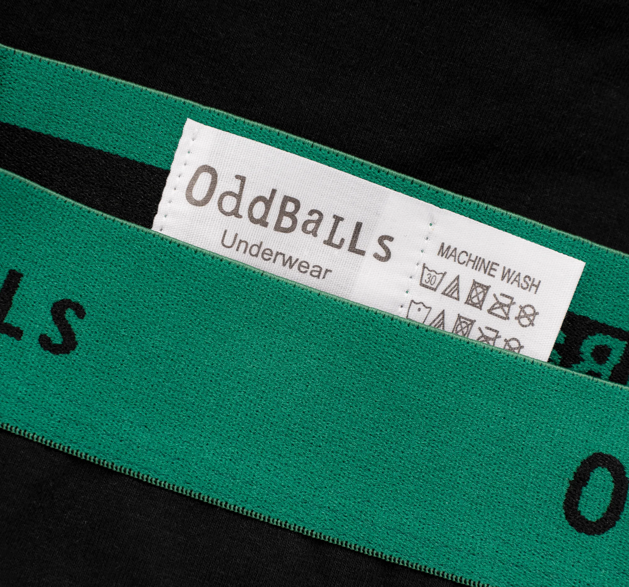 Black/Green - Mens Boxer Shorts