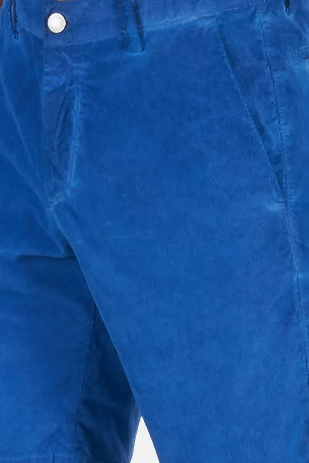 Blue Massimo Alba Velvet Bermuda Short