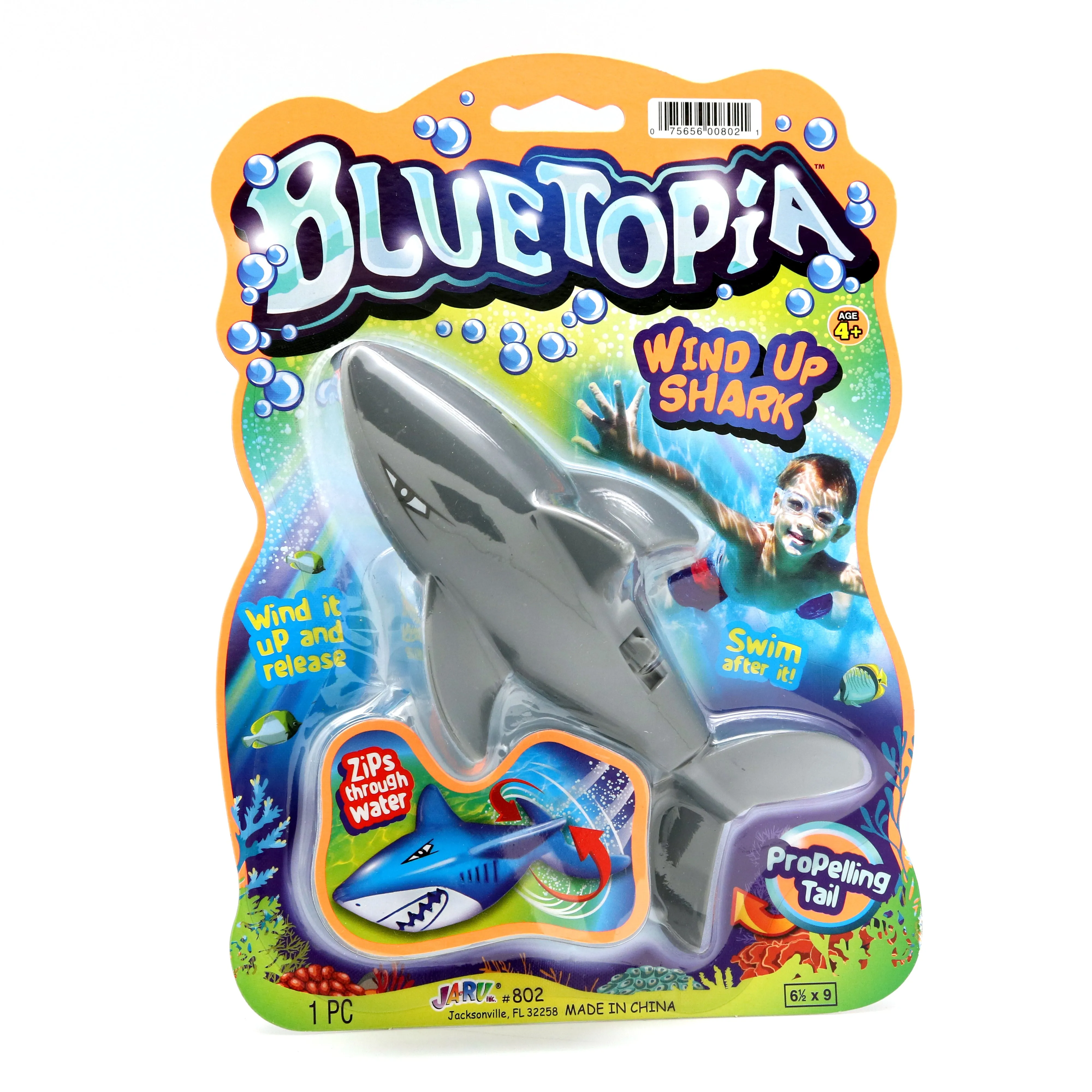 BLUETOPIA WIND UP SHARK ASSORTED STYLES
