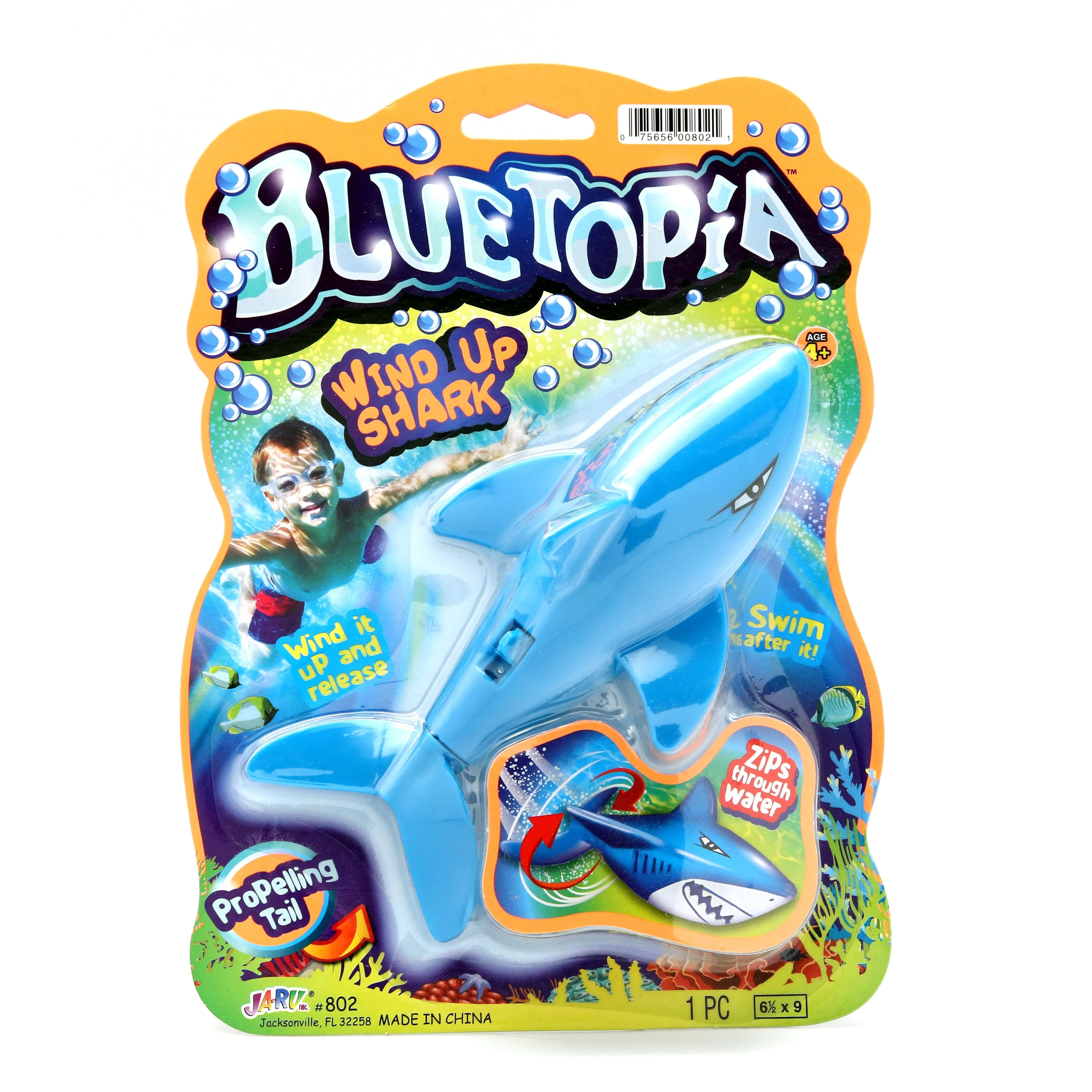 BLUETOPIA WIND UP SHARK ASSORTED STYLES