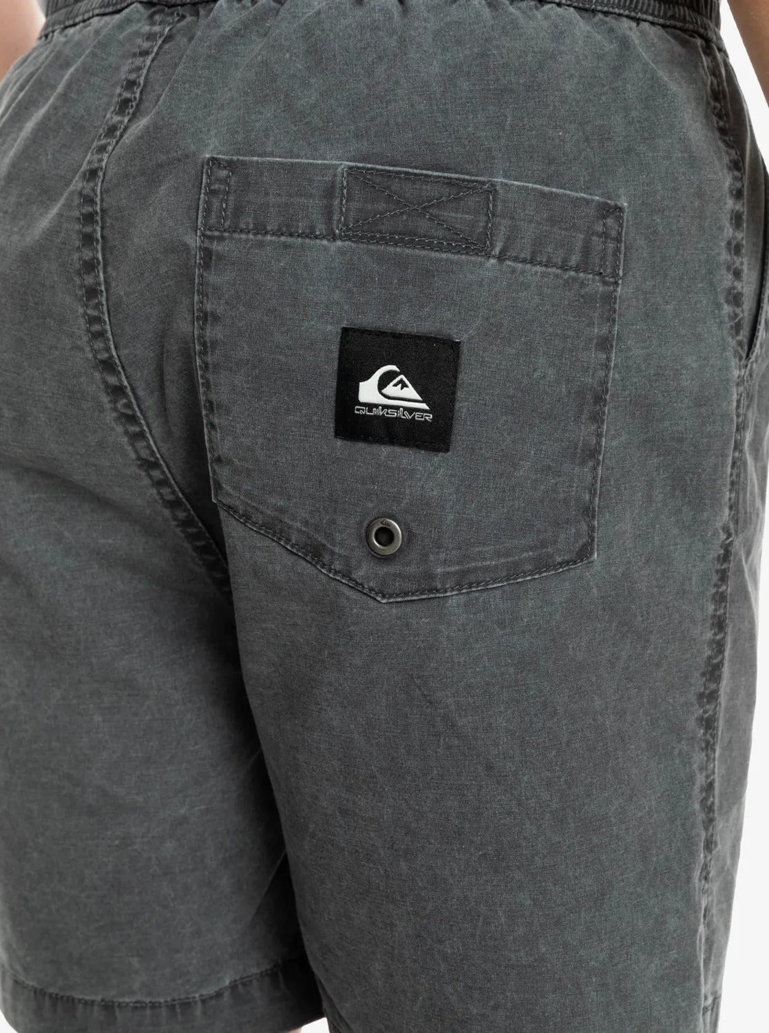 Boys 8-16 Taxer 15" Elastic Waist Shorts - Black