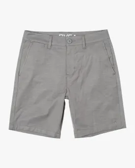 Boys Back In Hybrid Walkshorts 19" - Athletic Heather