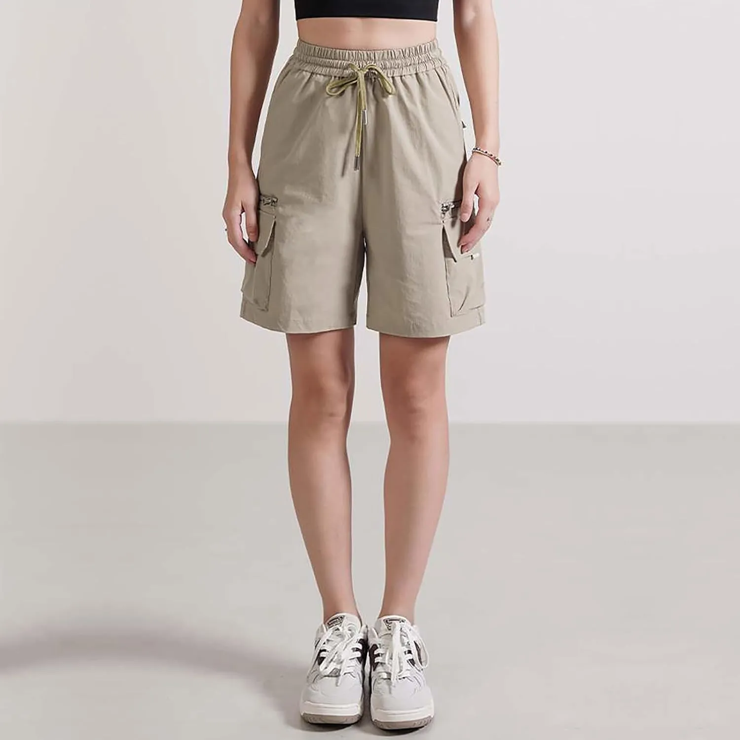 Cargo Shorts Women Y2K Baggy Knee Length Athletic with Pockets Hiking Waterproof Black Pants Men Summer Outfits