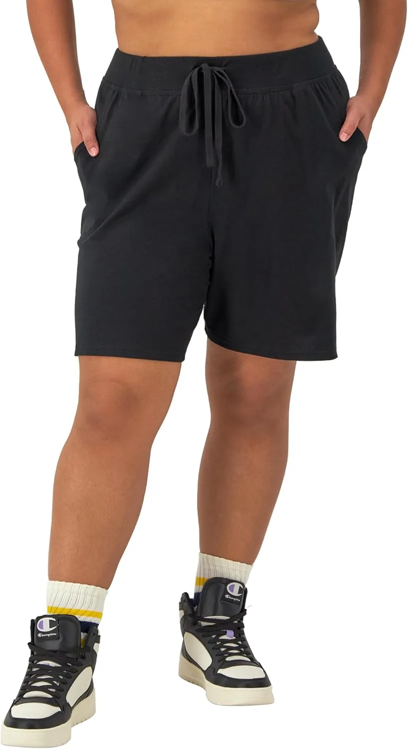 Champion Women'S Shorts, Lightweight Lounge, Soft Jersey Comfortable Shorts For Women (Plus Size Available)