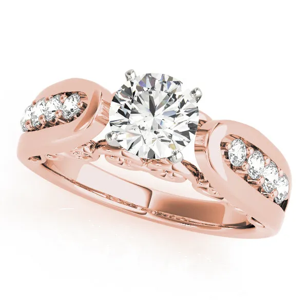 Channel Set Diamond Engagement Mounting with Side Detail