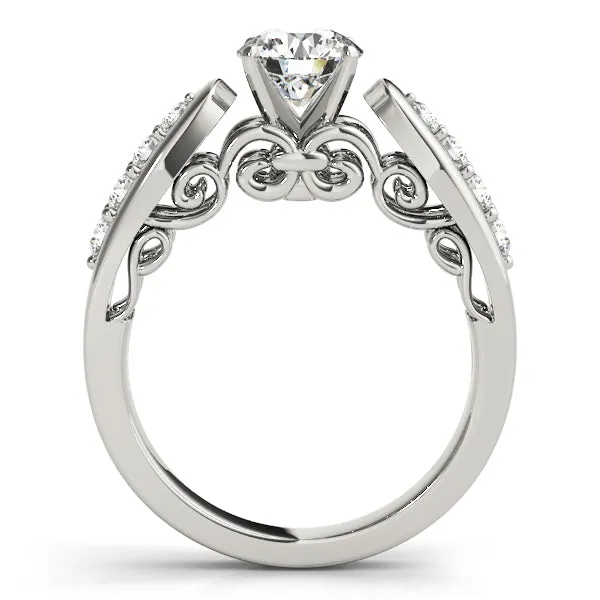 Channel Set Diamond Engagement Mounting with Side Detail