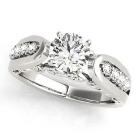 Channel Set Diamond Engagement Mounting with Side Detail