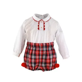 Checkered Baby Shorts Set