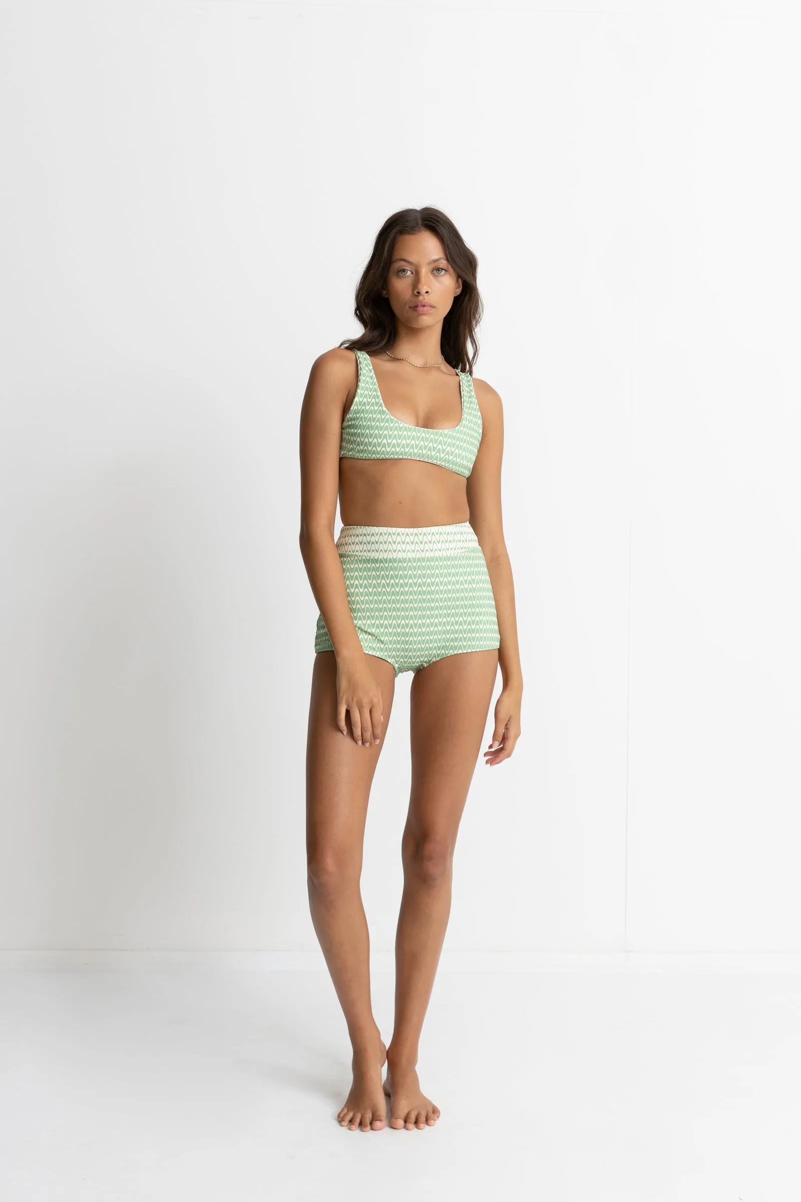 Clearwater Crop Top Sage