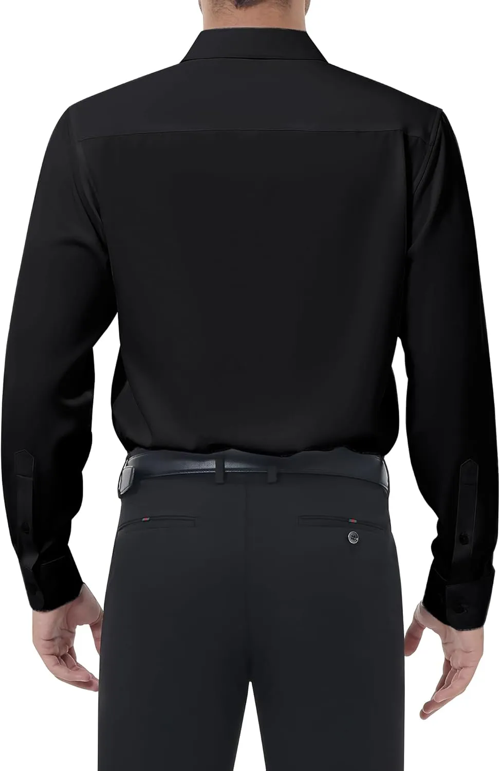 DEMEANOR Dress Shirts for Men Long Sleeve Slim Fit Button Down Formal Shirt Business Casual Collar Shirts with Pocket
