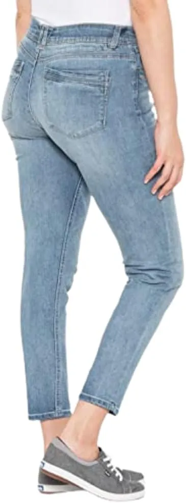 Democracy Women's Petite Ab Solution Straight Leg Jean