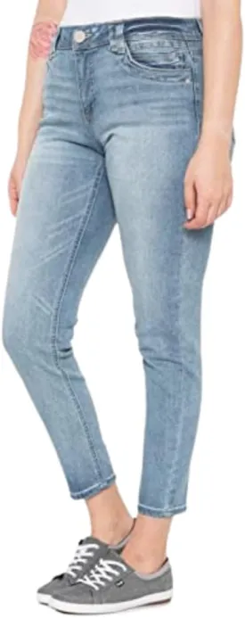 Democracy Women's Petite Ab Solution Straight Leg Jean