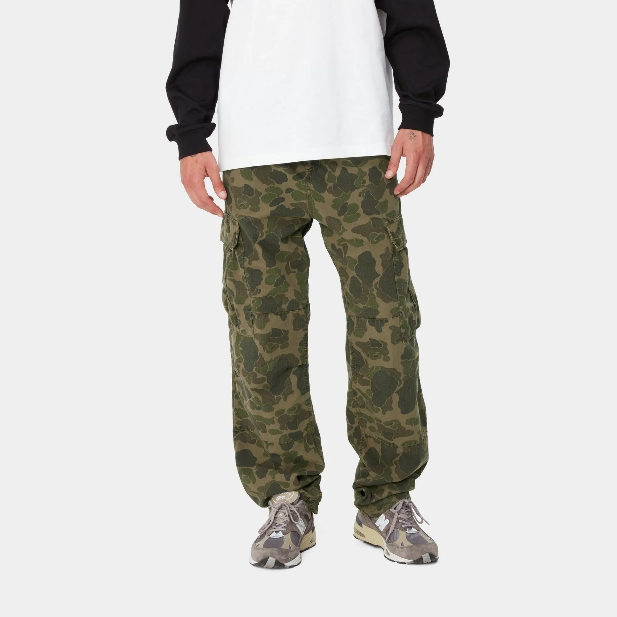Duck Camo Cargo Pant | Green / Office Green (garment dyed)