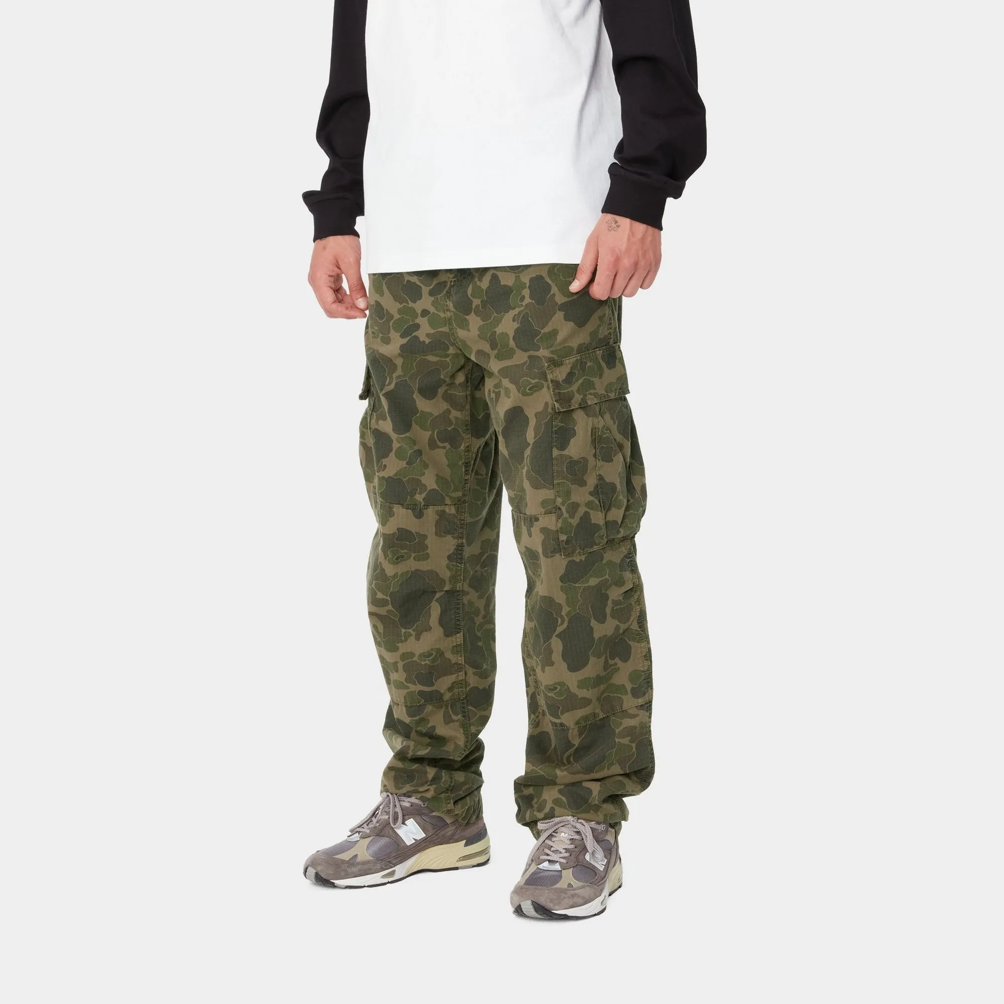 Duck Camo Cargo Pant | Green / Office Green (garment dyed)