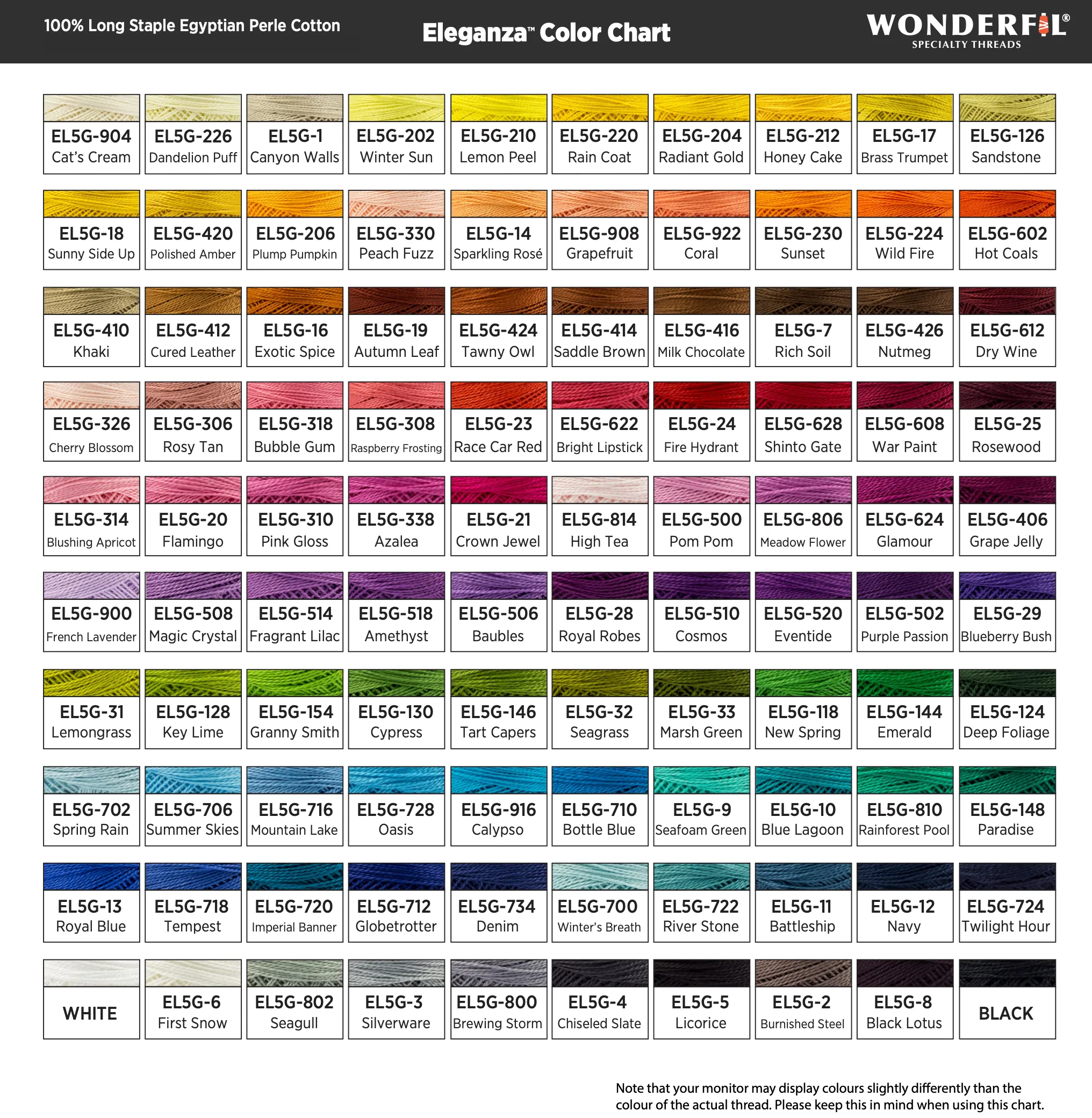 Eleganza #8 Perle Cotton by WonderFil | EL5G-712 Globetrotter | 5 grams