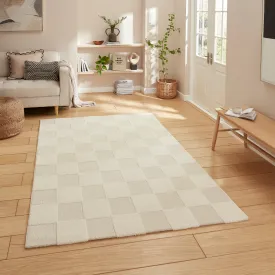 Elio 69924 Multi Textured Pile Rug Cream