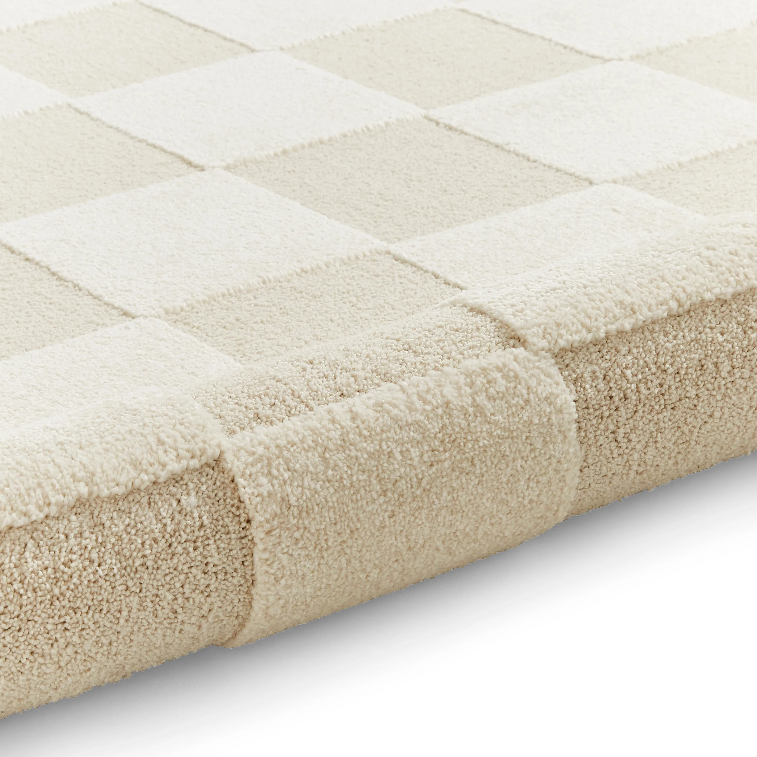 Elio 69924 Multi Textured Pile Rug Cream