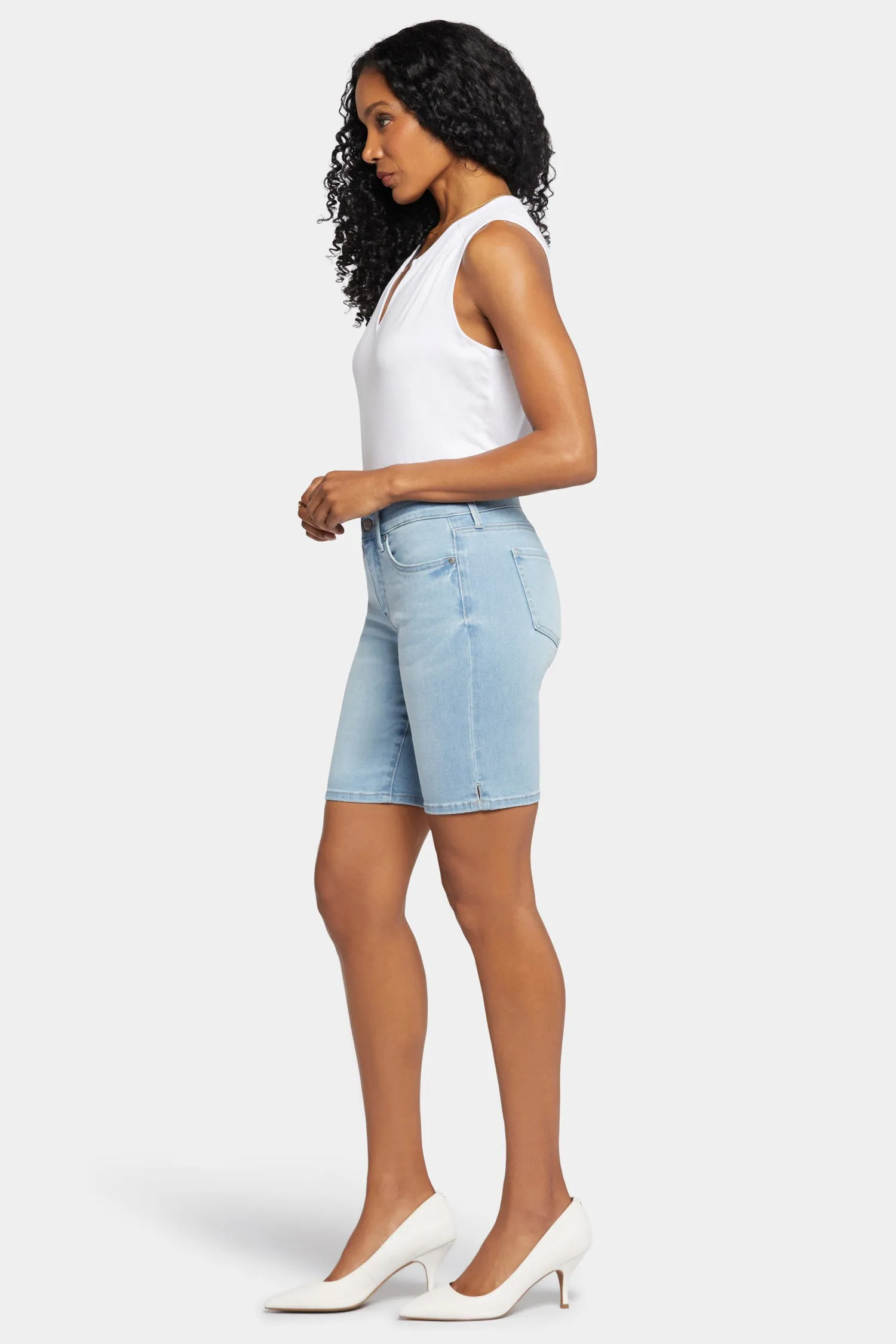 Ella Denim Shorts In Petite - Poetry