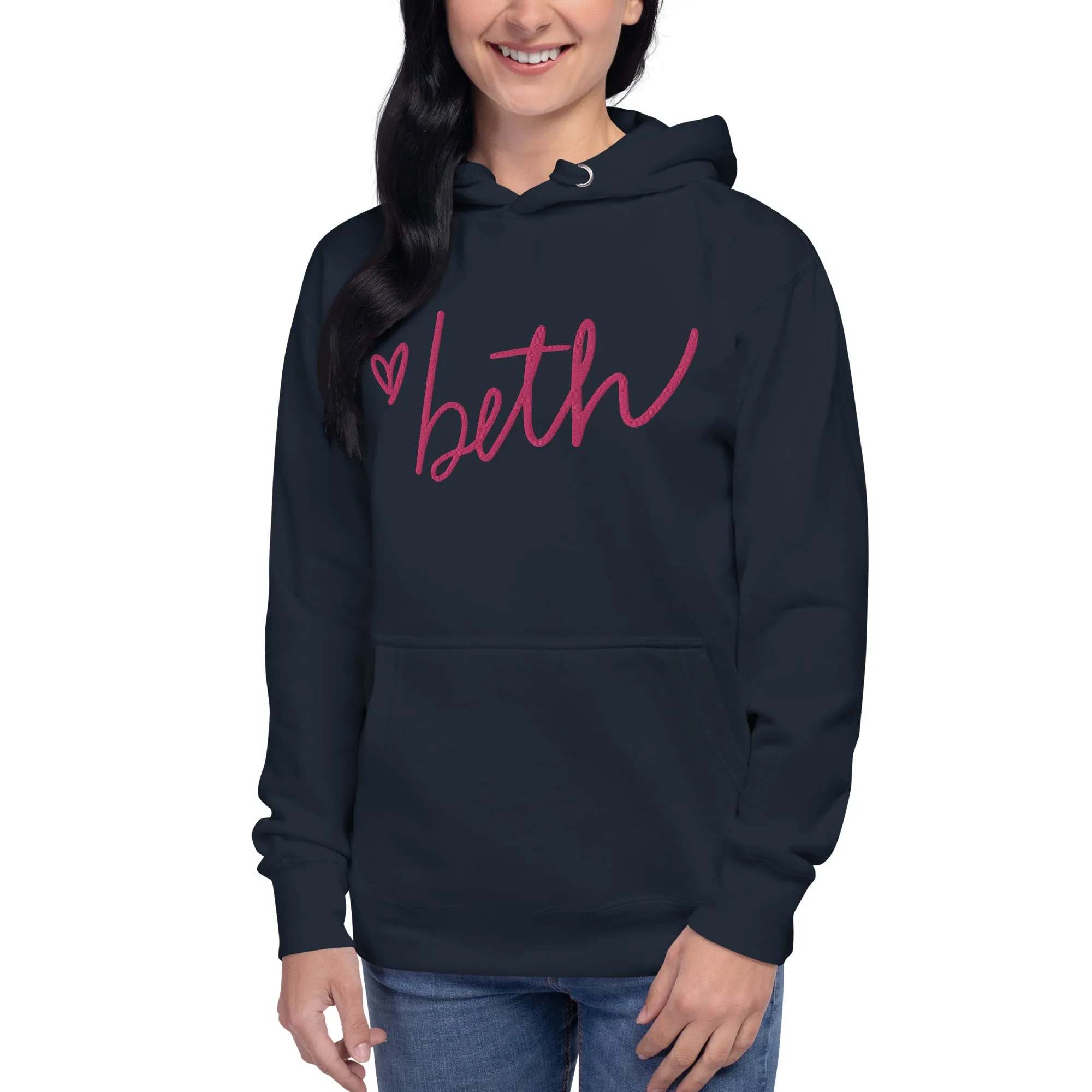 Embroidered "<3 Beth" Kate's Signature Unisex Hoodie