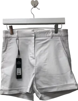 Fashion Nova White Boss Shorts UK S