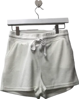 Fashion Nova White Faux Fur Shorts UK S